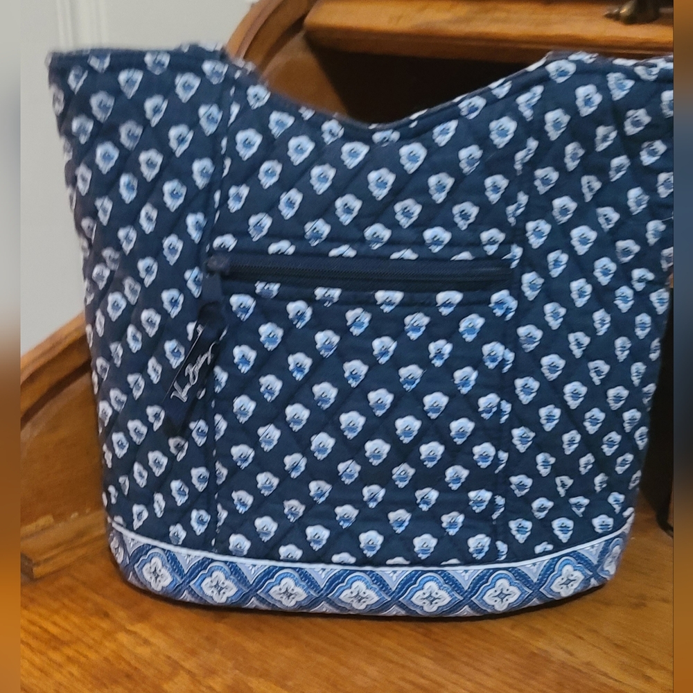 Vera Bradley Nantucket Navy Small Tote Bag - Picture 2 of 11